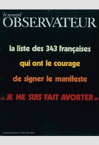Le Manifeste des «343 salopes» - vor 53 Jahren im Nouvel Observateur.