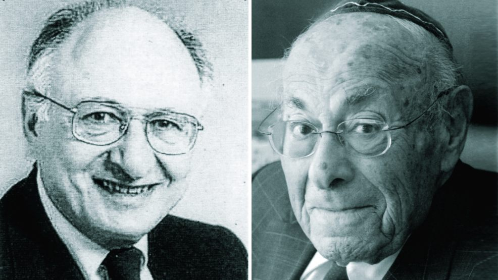 Emil "Fred" Katz (li), heute96 und Rabbiner Leo Trepp, der nicht mehr lebt. Beide besuchten Oberlauringen in späteren Jahren wiederholt.