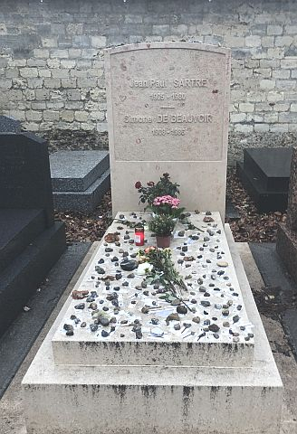 Beauvoirs Grab auf dem Friedhof Montparnasse.