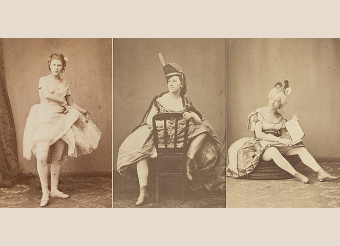 Frauen aus Paris, Schauspielernnen und Damen aus der "Halbwelt" von 1858 bis 1862. - Fotos: Museum Ludwig