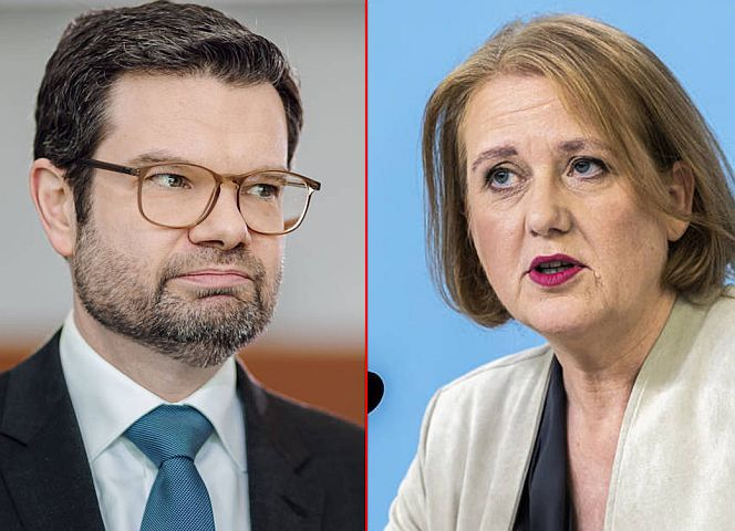Justizminister Marco Buschmann und Frauenministerin Lisa Paus: Ideologie über Realität? - Fotos: IMAGO