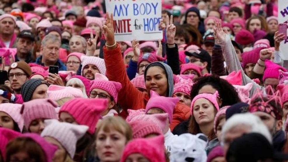 Die pinke Pussy-Mütze war das Symbol der Proteste.