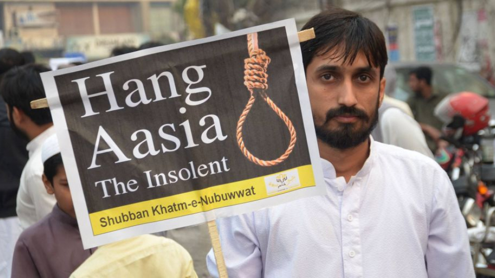 Islamisten in Pakistan fordern die Todesstrafe für Asia Bibi. - Foto: Rana Sajid Hussain/Imago/Pacific Press Agency